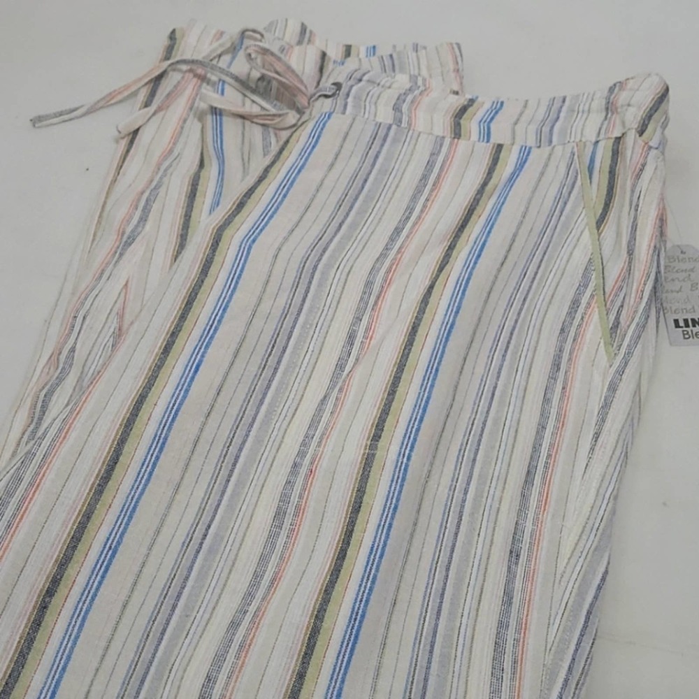 NEW! FOR CYNTHIA Striped Linen Pants 1X. - Picture 4 of 6